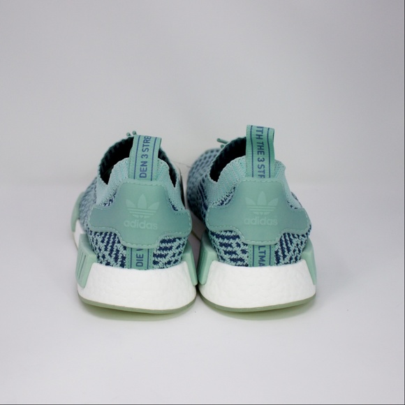 Women's Adidas NMD_R1 STLT  PrimeKnit Ash Green - Picture 6 of 8